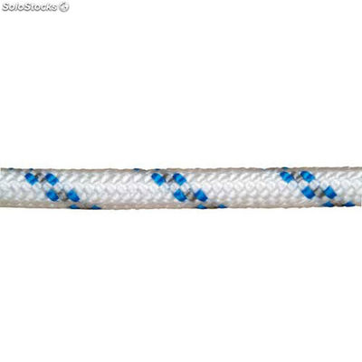 Cuerda Poliester Trenzada Blanco / Azul 10 mm. Bobina 100 m.