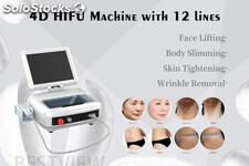 Cuerpo de la máquina portátil 4D HIFU que adelgaza la reducción de grasa
