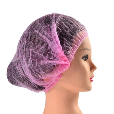 Cuffia monouso per capelli cuffie copricapo monouso colore rosa hairnet bouffant - Foto 4