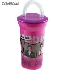 Cup mit Stroh Rosa One Direction