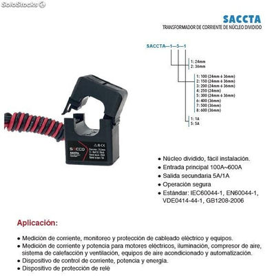 current transformer sacco 5A ac/100 a diameter 24MM - Photo 2