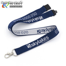 Custom cheap cool double clip colored double woven lanyards