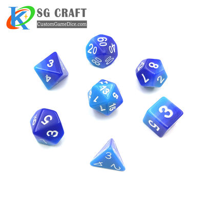 Custom printed dot magnetic polyhedral plastic dice for gambling games