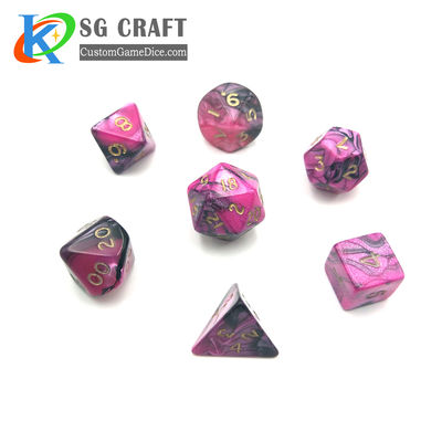 Custom printed dot magnetic polyhedral plastic dice for gambling games - Foto 2