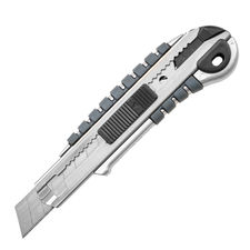 Cutter Profesional de Aluminio Hoja de 18 mm. Incluye 5 cuchillas. Cuter Cuerdas
