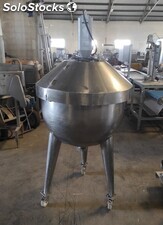 Cuve en acier inox avec agitateur et roulettes 300 litres