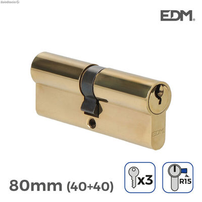 Cylinder EDM r15 Europejski Długa krzywka Złoty Mosiądz (80 mm)