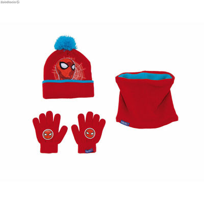 Czapka, Rękawiczki i Komin Spider-Man Great power Niebieski Czerwony