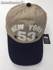 Czapka z daszkiem, NEW YORK 53, granat i beż