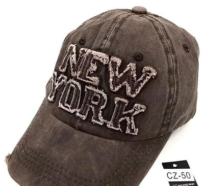 Czapka z daszkiem NEW YORK ciemny brąz