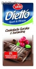 Czekolada Dietto gorzka z żurawiną: 75g