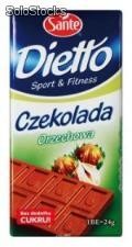 Czekolada Dietto mleczna orzechowa z maltitolem: 75g