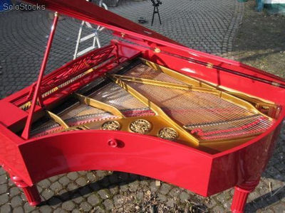 Czerwony Fortepian Ronisch, długości 180cm - Zdjęcie 5