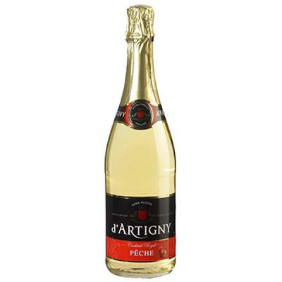 D&#39;Artigny Cocktail sans alcool royal pêche : la bouteille de 75 cl