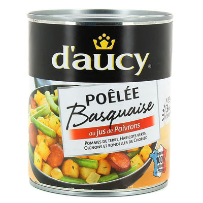 D&#39;Aucy Plat cuisiné poêlée Basquaise la boite de 580 g