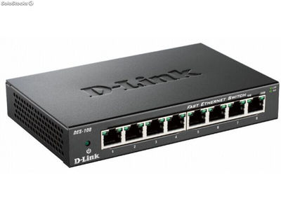 D-Link 8 Port Layer2 Fast Ethernet Switch DES-108/E