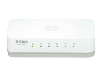 D-Link Nicht verwalteter Fast Ethernet (10/100) Weiß Netzwerk-Switch GO-SW-5E/E
