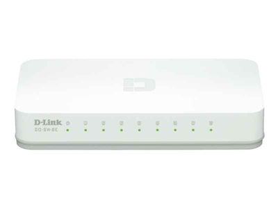 D-Link Nicht verwalteter Fast Ethernet (10/100) Weiß Netzwerk-Switch GO-SW-8E/E