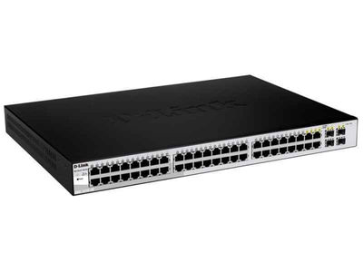 D-Link Verwalteter L2 Schwarz Netzwerk-Switch DGS-1210-48