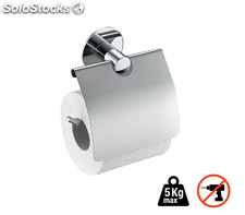 DÃ©rouleur papier toilette avec rabat - Fixation murale sans perÃ§age