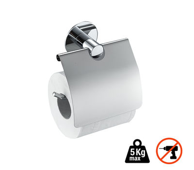 DÃ©rouleur papier toilette avec rabat - Fixation murale sans perÃ§age