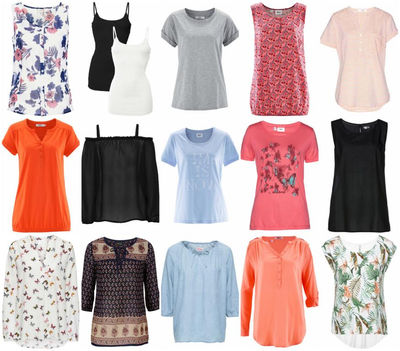 Damen Bekleidung Mischpaket - T-Shirts, Tops, Tuniken, Blusen, Hosen, Leggings..