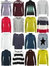 Damen Herbst Winter Mode Textilien Mix - Strick Pullover Sweater Langarm Shirts