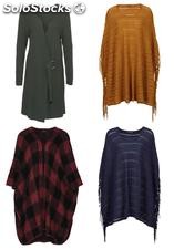 Damen Ponchos Strick Cardigan Pullover Herbst Mix Restposten Wintermode Kleidung