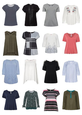 Damen Übergrößen Mode Plus Size T-Shirts Tops Blusen Große Größen Restposten Mix