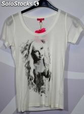 Daniela Katzenberger t-Shirt Daniela mit Katze Off White dk123 t2-09-w