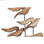 Dekoracja DKD Home Decor Aluminium Drewno akacjowe Ptaki (27 x 9,5 x 33 cm) - 3