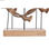 Dekoracja DKD Home Decor Aluminium Drewno akacjowe Ptaki (30 x 9,5 x 38 cm) - 2