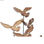 Dekoracja DKD Home Decor Aluminium Drewno akacjowe Ptaki (30 x 9,5 x 38 cm) - 3