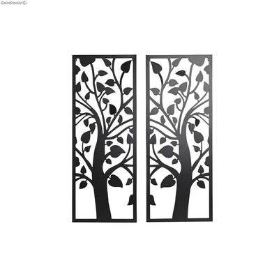 Dekoracja ścienna DKD Home Decor (2 Części) Drzewo Metal Shabby Chic (35 x 1,3 x