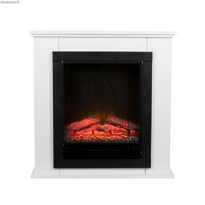 Dekoracyjny Kominek Elektryczny Ścienny Classic Fire Geneva Czarny/Biały 1800 W