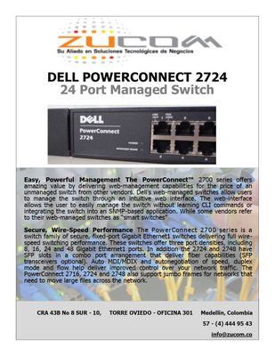 Dell powerconnect 2724 24 Port Managed Switch