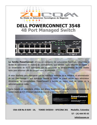 Dell powerconnect 3548 48 Port Managed Switch