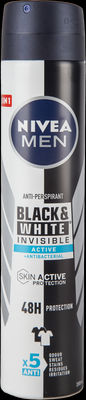 Deo spray nivea 200ML men invisible black&amp;white active c/12