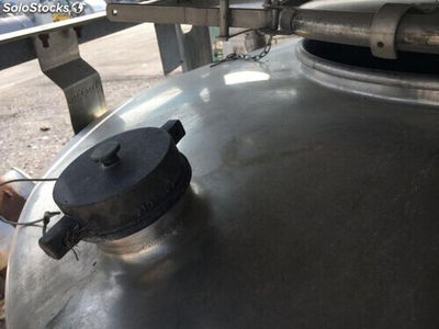 Depósito 1.000 litros contenedor en acero inoxidable brillo espejo con bancada - Foto 4