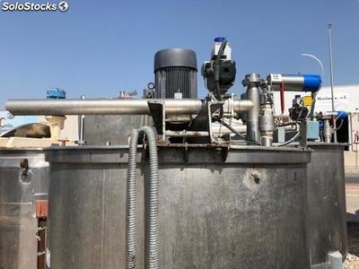 Depósito 2.000 litros con agitador turbo emulsor en acero inoxidable - Foto 3