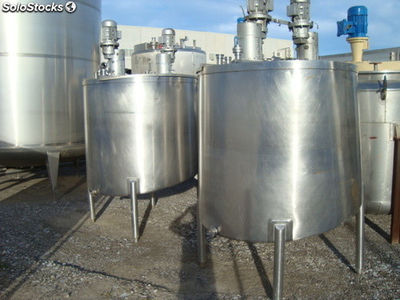 Depósito 2.500 litros sencillo de doble agitación en acero inoxidable - Foto 2