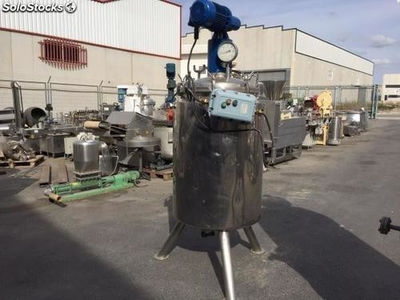 Depósito 250 litros reactor doble cuerpo para vapor y sistema agitación acero - Foto 4