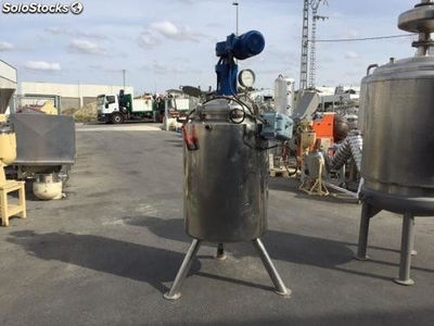 Depósito 250 litros reactor doble cuerpo para vapor y sistema agitación acero - Foto 3