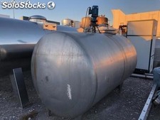 Depósito 3.000 litros horizontal con agitador en acero inoxidable