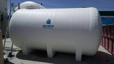 Deposito agua horizontal con cunas 25.000 litros