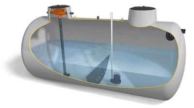 Depósito para agua horizontal con cunas 8000 lts