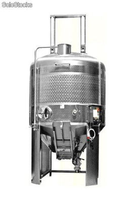 Deposito vinificador automático fabricado en acero inox