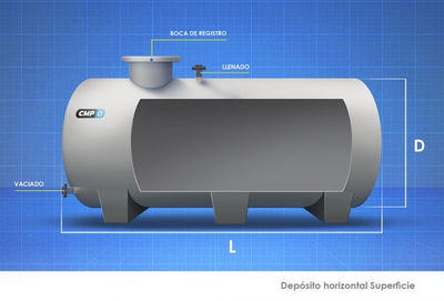 Depositos vertical agua potable, con patas 10.000 litros