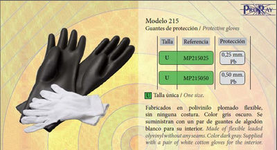 Des gants plomb - protection 0,25 mm Pb - taille unique - Photo 2