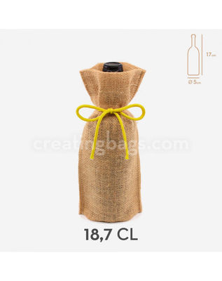 Des sacs de Jute pour les bouteilles de 18,7 cl 10X17,5X5 cm